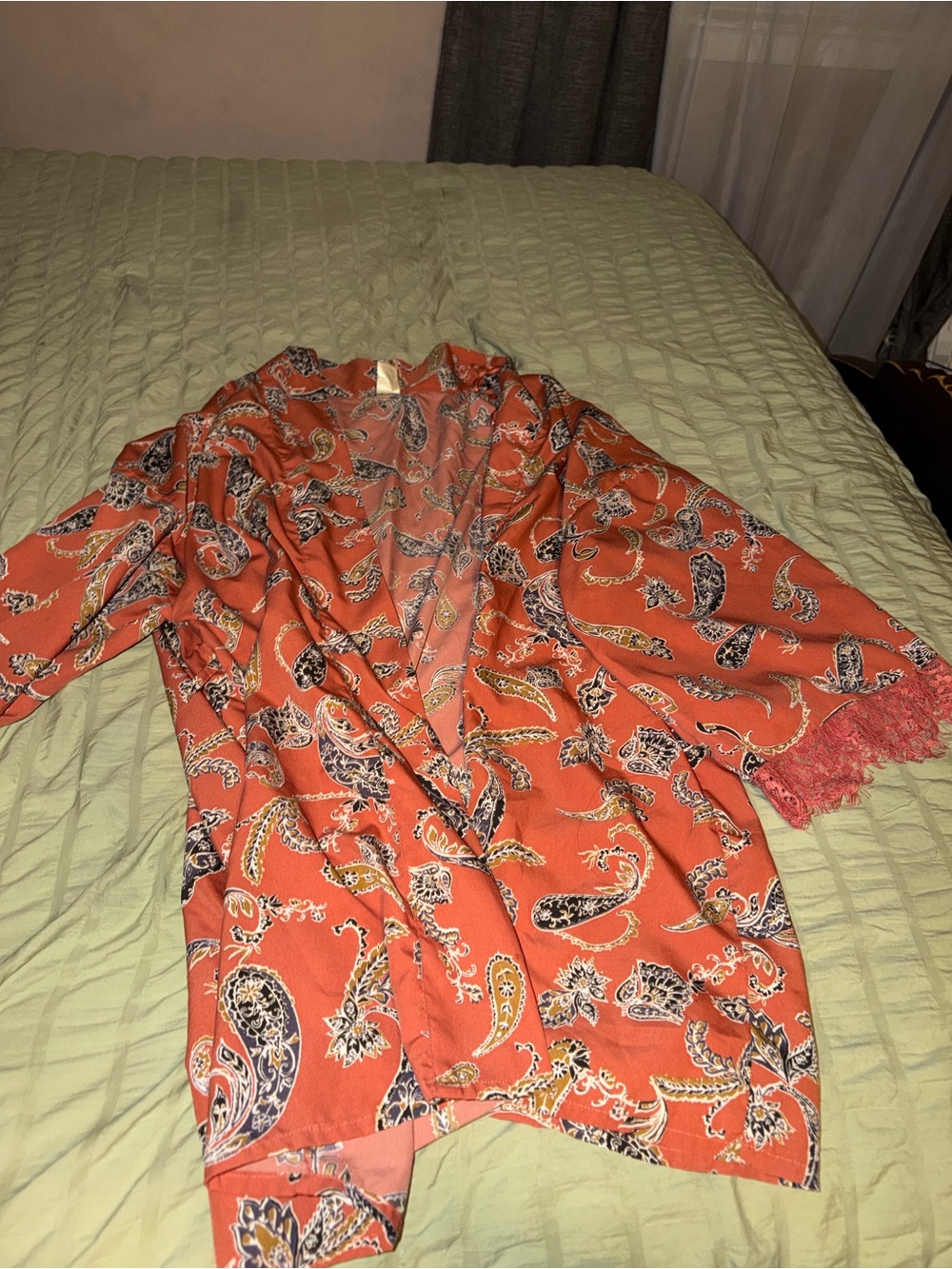 & Other Stories Coral Paisley Kimono Blazer